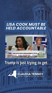 4.2K views · 279 reactions | Americans are sick and tired of swamp insiders like Lisa Cook who exploit the system instead of upholding the law. She lied, used her position for personal gain, and must be held fully accountable. | Rep. Claudia Tenney | Facebook