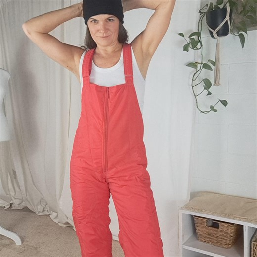 Vintage Nylsuisse Red Ski Bib Overalls Szs/m Retro Apres Ski - Etsy