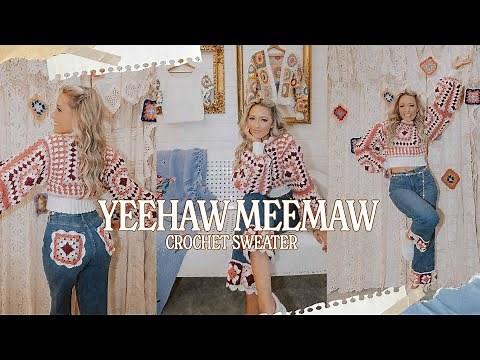 Adorable Crochet Granny Square Sweater Tutorial !!!