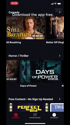 Movie-streaming free iphone app or upgrade for one dallar a month. Limited time. No hidden fees.