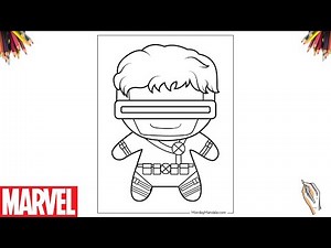 How to Draw Cyclops Chibi | Marvel's X-Men Step by Step and Easy