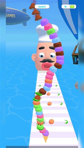 XXL ICE Cream 🍦 sandwich 🥰 Level 6 #shorts #short #shortvideo #icecream