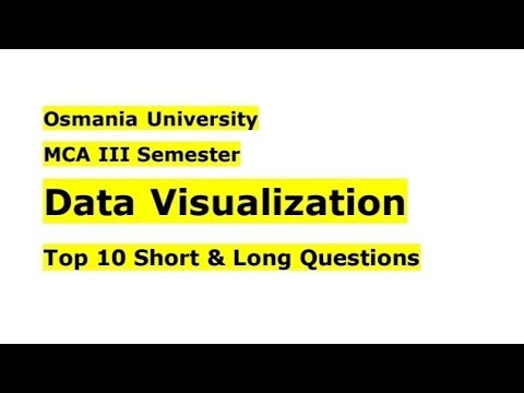 OU MCA 3rd Sem Data Visualization Top 10 Short & Long Questions 2026 | 100% Pass | Abed Sir