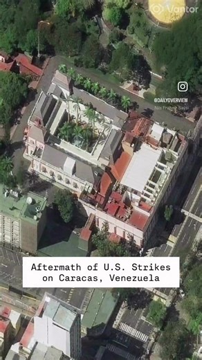🚨Satellite imagery of Caracas, Venezuela, reveals the aftermath of U.S. strikes on the country, primary at the military complex of Fuerte Tiuna in the southern part of the city. The first image shows Miraflores Palace prior to the attack, the usual home of Nicolás Maduro, the country’s leader who was captured alongside his wife, and is en route to New York City. Today’s imagery shows significant damage to the complex’s military storage buildings and associated equipment within Fuerte Tiuna. Vid