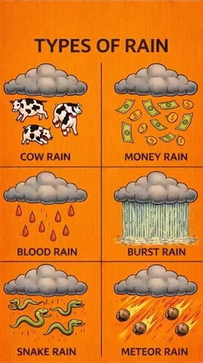 Types of Rain You Won’t Believe Exist 😱 Cow Rain, Money Rain & Meteor Storm Animation!