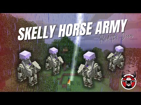 Lighting bolt strikes Skeleton Horse | Minecraft Gameplay