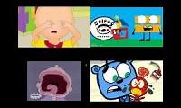 Mix of 4 videos from youtube : Caillou makes everyone cry around 1 (my frist time making)