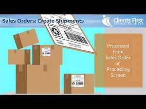 Acumatica Cloud ERP Tip 45: Acumatica Sales Order - How to Create Shipments
