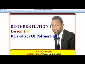 2-DERIVATIVES OF POLYNOMIALS (ALEVEL MATH)