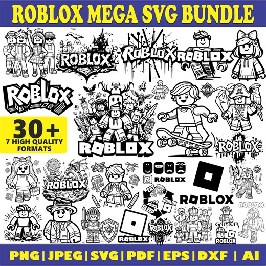 Roblox SVG, Roblox SVG Bundle, Roblox Game Character Clipart, Roblox PNG Files for Cricut, Gamer Svg Bundle,roblox Manface Svg,roblox Vector - Etsy