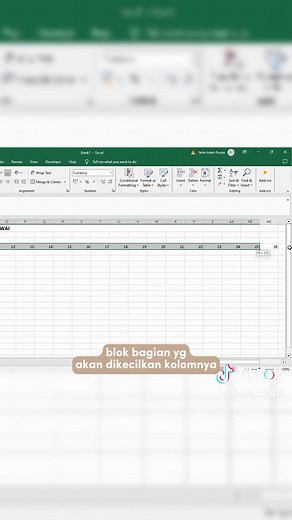 Kecilkan Kolom Excel Otomatis