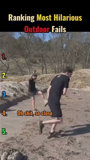 Ranking Most Hilarious Outdoor Fails 🤣 #shorts #rankingvideo #top5