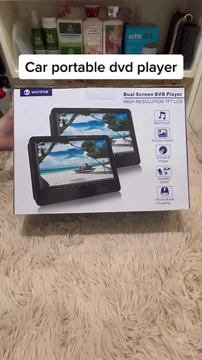 10.5” Dual Screen Portable Car DVD Player for Long Drives