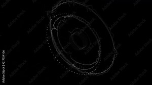 4K 3D Futuristic Digital Technology Animation of Music Waves