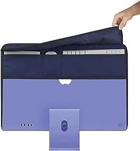 Protect Dust Cover for 24 Inch iMac, iMac Display Apple All-in-one Computer Screen Protector(Dark blue)