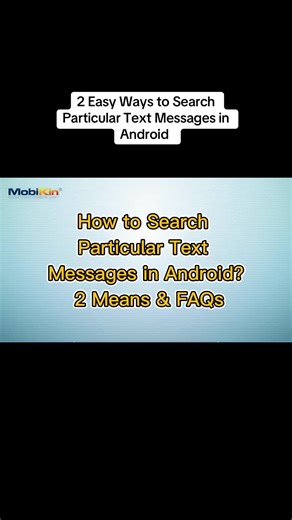 How to search particular text messages in Android? #howtosearch #particulartextmessages #android #MobiKin