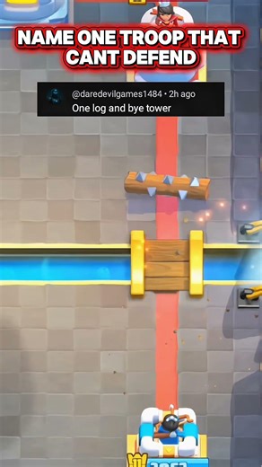 One log and bye tower #clashroyale #fitness