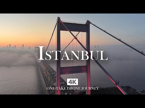 ISTANBUL in 4K – Sunrise Over the Bosphorus Bridge in a Breathtaking One-Take Drone Journey