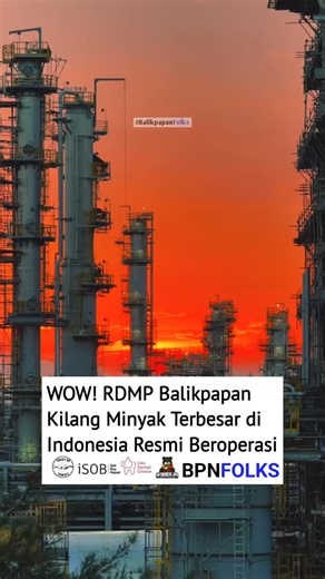 BALIKPAPAN FOLKS (bpnfolks) on Instagram: "PT Pertamina (Persero) melalui PT Kilang Pertamina Balikpapan (KPB) resmi memulai operasional awal Unit Residual Fluid Catalytic Cracking (RFCC) Complex, sebagai bagian dari tahap start-up Proyek Refinery Development Master Plan (RDMP) Balikpapan salah satu Proyek Strategis Nasional dengan nilai investasi mencapai US$ 7,4 miliar atau sekitar Rp120 triliun. Unit RFCC menjadi jantung modernisasi kilang, memungkinkan produksi bahan bakar berstandar Euro V 