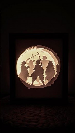 Demon Slayer DIY Lightbox 🗡️👺 #demonslayer #lightbox