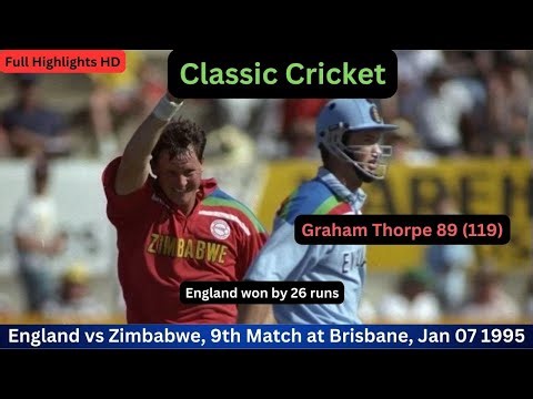 England vs Zimbabwe | at Brisbane, Jan 07 1995 | Tribute to Graham Thorpe