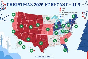 Old Farmer's Almanac predicts weather for Christmas