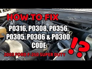 DIY How to Fix P0316, P0308, P0356, P0305, P0306 & P0300 Code 2003 Ford F-250 Super Duty