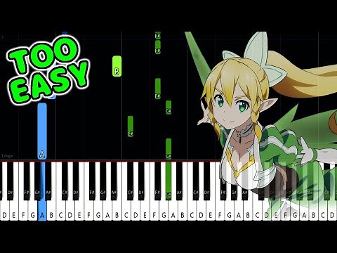 INNOCENCE - Sword Art Online OP 2 - EASY Piano Tutorial [animelovemen]