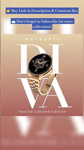 Elegance Meets Tech! Noise Diva Smartwatch 👑 | Diamond Cut Dial ✨ | Metallic Rose Beauty 💖