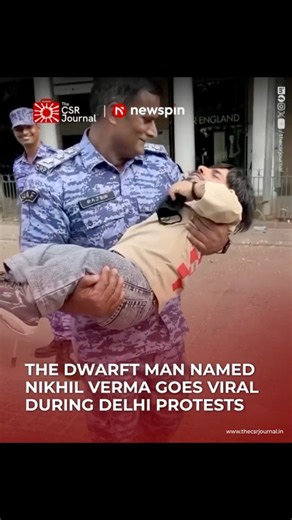 Dwarf Content Creator Nikhil Verma Goes Viral During Delhi Protests