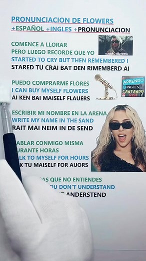 84K views · 2.2K reactions | “Flowers: Aprende Inglés y Pronunciación con Música - Guía Completa” “Tutorial de Pronunciación de ‘Flowers’ en Inglés - Canta y Aprende” “Domina el Inglés Cantando: Pronunciación de ‘Flowers’ Paso a Paso” “Canta ‘Flowers’ en Inglés: Ap | Aprendoinglescantando6191 | Facebook