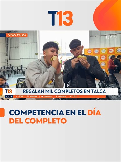 La jornada recién comienza, y en T13 continuamos con las celebraciones por el Día del completo desde Talca, y ¿qué mejor que un concurso como este? Más en T13.cl