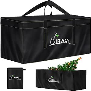UIRWAY Outdoor Patio Cushion Storage Bag, 69x30x22inch Christmas Tree Storage Bag 7.5ft, with Carry Handle and Double Zipper, 420D Oxford Fabric Waterproof, Anti-UV Heavy Duty Storage Bag