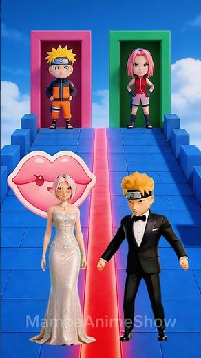 POV 👗 Sakura and Naruto in the love Run! 721% #animation