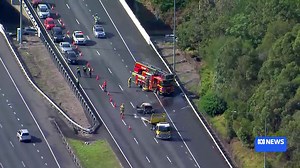 Fiery crash at Upper Mount Gravatt causes traffic chaos on Pacific Motorway