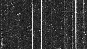 Animation Loop of grunge motion vertical line. grunge black and white noise texture animation in stop motion effect on white frame background.