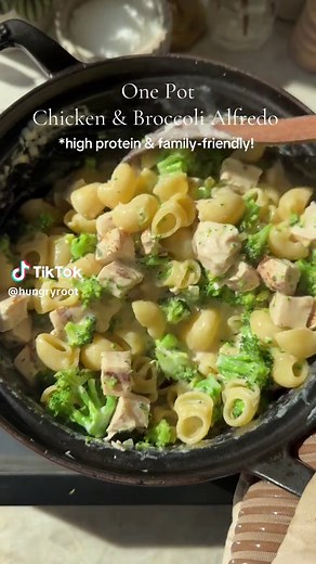 One Pot Chicken & Broccoli Alfredo Recipe
