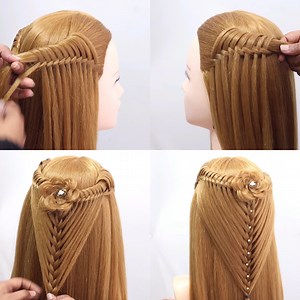 The Prettiest Hairstyle Cute Look ! #openhair #trending #Amazing #new | Braid Hairdo