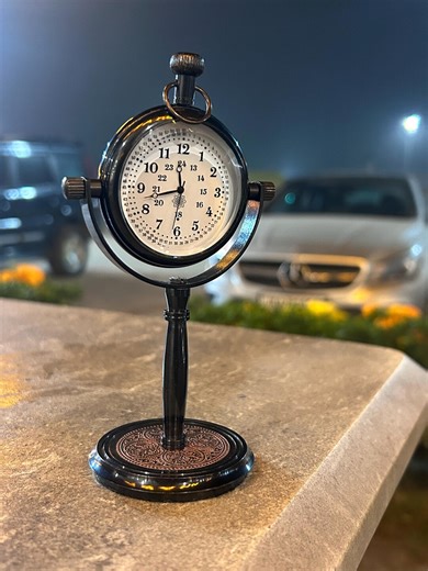 Vintage Desk Clock With Stand, Antique Pocket Watch Style Table Clock - Etsy