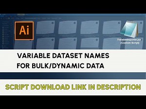 HOW TO SET CUSTOM DATASET NAMES IN ADOBE ILLSUTRATOR FOR VARIABLE DATA | Adobe illustrator Variables