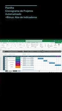 Planilha Cronograma de Projetos - Excel - Saiba mais no link nos comentários - Diagrama Gantt