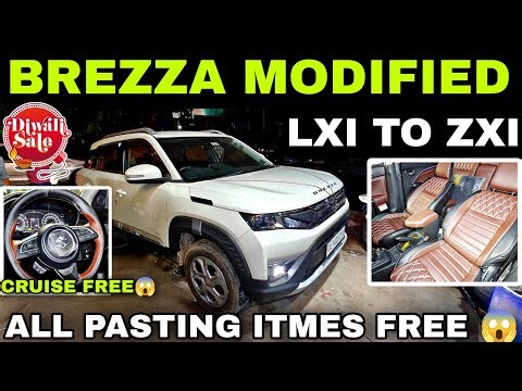BREZZA MODIFIED LXI TO ZXI ✅BREZZA BASE TO TOP✅BREZZA ALLOY WHEELS✅ CRUISE CONTROL✅#trending #brezza