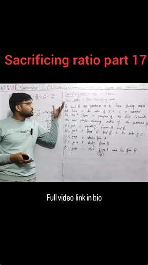 SudhanshuCommerceClasses on Instagram: "Sacrificing ratio part 17 @sudhanshucommerceclasses #explore #fyp #trendingreels #whiteboardlearning #reelsinstagram"