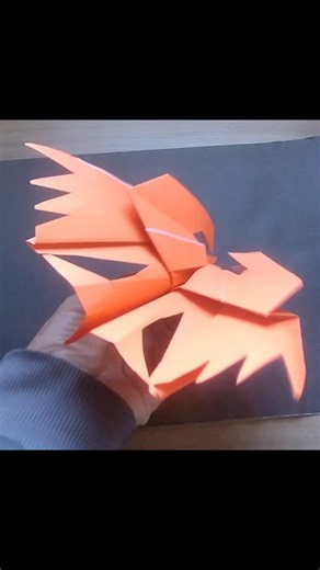 Origami - Avião de Papel morcego com asas grandes | Dobradura simples DIY (pássaros de papel fáceis)