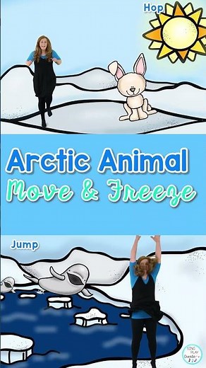 Arctic Animal Freeze Dance, Brain Break, P.E. Exercise, Movement Activity
