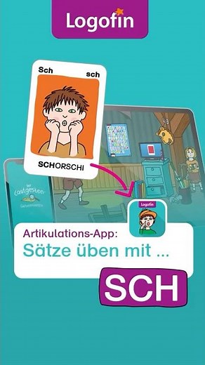 Articulation app: Practice sentences with SCH