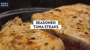 Tired of the same old protein day after day? 💤 Wake yourself up with these Seasoned Tuna Steaks! Yum! Inspired by The BodyRock Meal Plan: http://go.bodyrock.tv/ld30 Get the full recipe: http://go.bodyrock.tv/p2ho | BodyRockTv