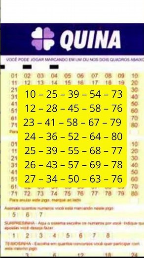Quina 7 jogos #matematica #maths #shorts #shots #quina #matematica