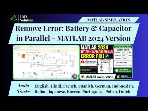 MATLAB 2024 Battery Capacitor Parallel Error Fix | Specialized Power Systems Battery Error Solution