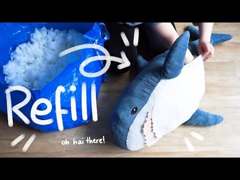 Re-stuffing my Ikea Sharks! BLÅHAJ rechonking!
